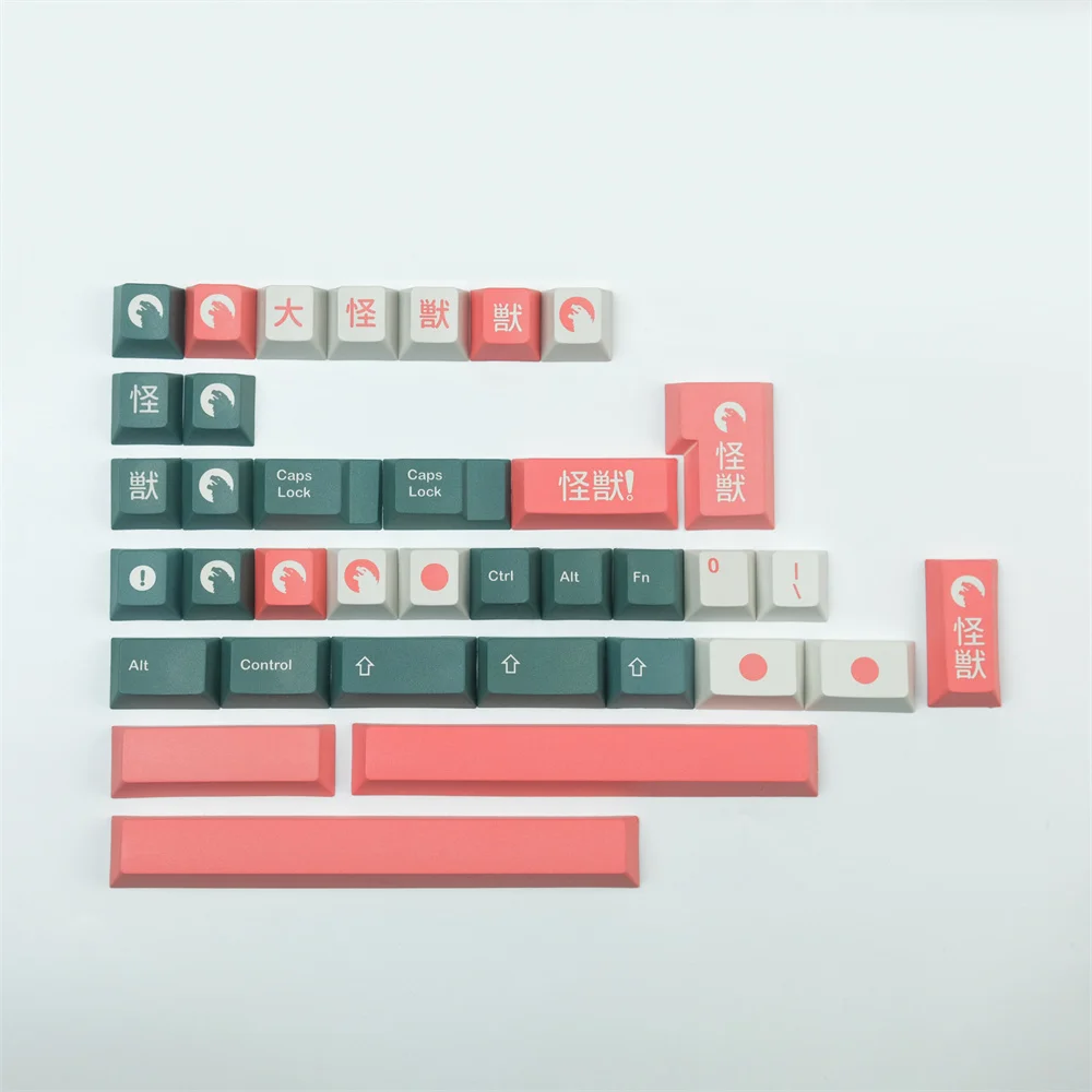 GMK الوحش Keycap 5 الوجه صبغ-Subbed الكرز الشخصي 140 مفاتيح PBT مجموعة كاملة Keycap ل GH60 61 64 68 87 96 104 لوحة المفاتيح الميكانيكية