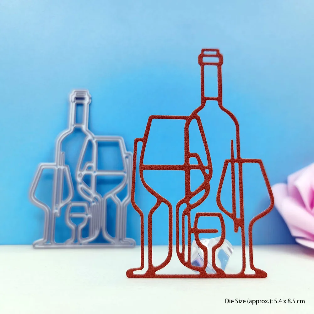 

Wine Glass Metal Cutting Dies Scrapbooking Shaped Template Handmade Card Embossing Craft Paper Cutter Mold