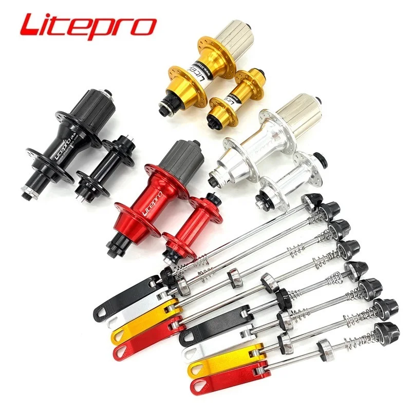 

Litepro 406 451 Folding Bike Hubs O.L.D 74mm 130mm V Brake Bearing Quick Release Hub 20-28 Hole 8 9 10 Speed