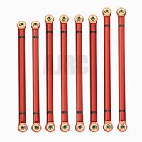 8pcs/lot Internally Threaded Aluminum Link with M3 Rod End Set 313mm Wheelbase for 1/10 RC Crawler SCX10 RGT 86100 Axial