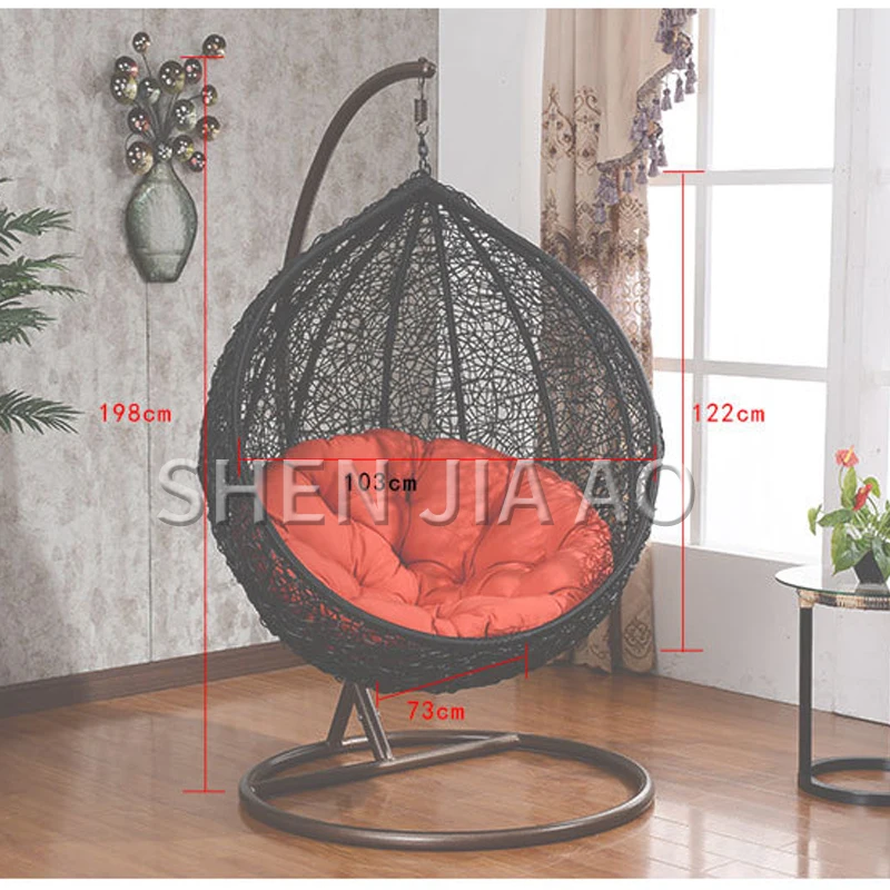 1PC Leisure Hanging Baskets Rattan Hanging Chairs Adult Balcony Rocking Swing Chair Outdoor Garden Wicker Single Hanging Chair