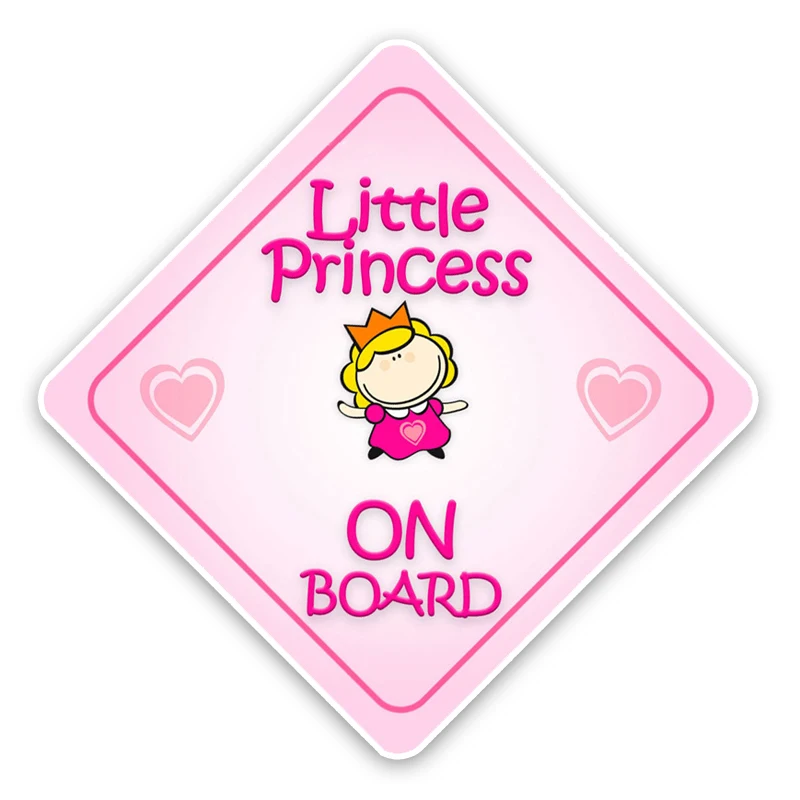

15.8*15.8CM 1 pcs Little Princess BABY ON BOARD Car Sticker Colored Warning Sign Decoration for Renault Stickers