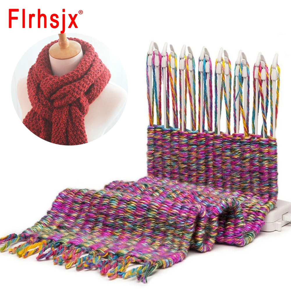 

Weaving Loom Scarf Knitting Machine Weave Scarves Learning Machine Wool Yarn Woven Knitting Tools for Children Educational Toys