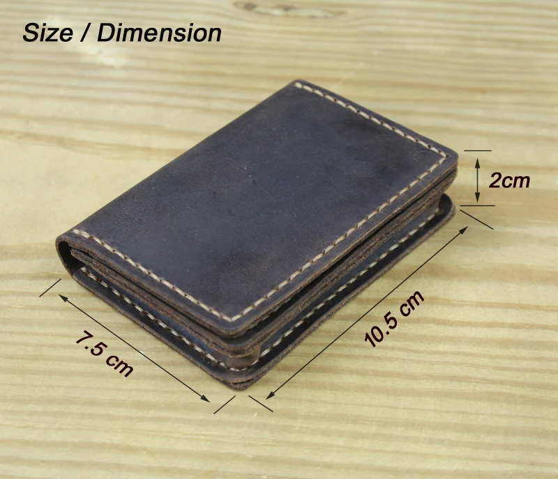 Credit/ID Card Case Genuine leather Handmade High Quality Men Retro Small Wallet Bus/Name Card Holder Leather women card wallet