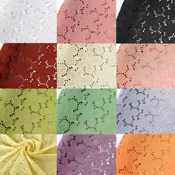 1yard long 135cm wide 12 color cotton flower embroidery lace fabric hollow women's bottoming shirt fabric accessories X306