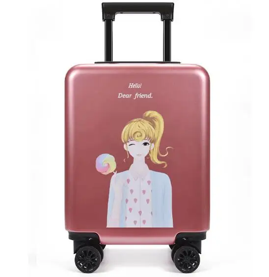 20 Inch hand luggage suitcase  kids suitcase Children carry on Rolling luggage suitcase for travel Wheeled baggage trolley bags