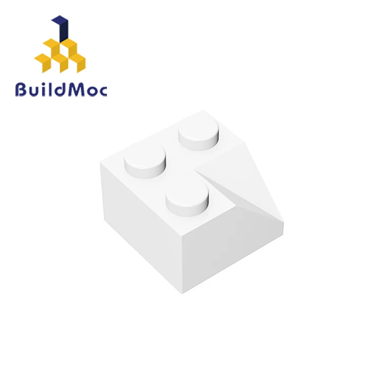 BuildMOC Assembles Particles 3046 2x2 45 degree sloped corner roof For Building Blocks Parts DIY Educational BricksToy Children