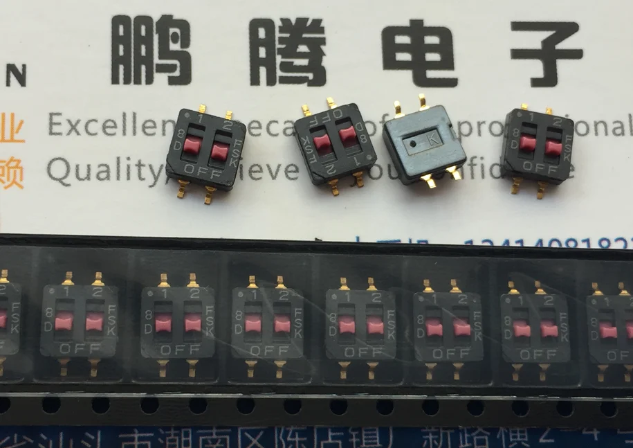 FUJISOKU – code de numérotation SMS602-E, 2 pièces/lot, patch 2 bits à 2.54 pas, code de numérotation plat importé du japon