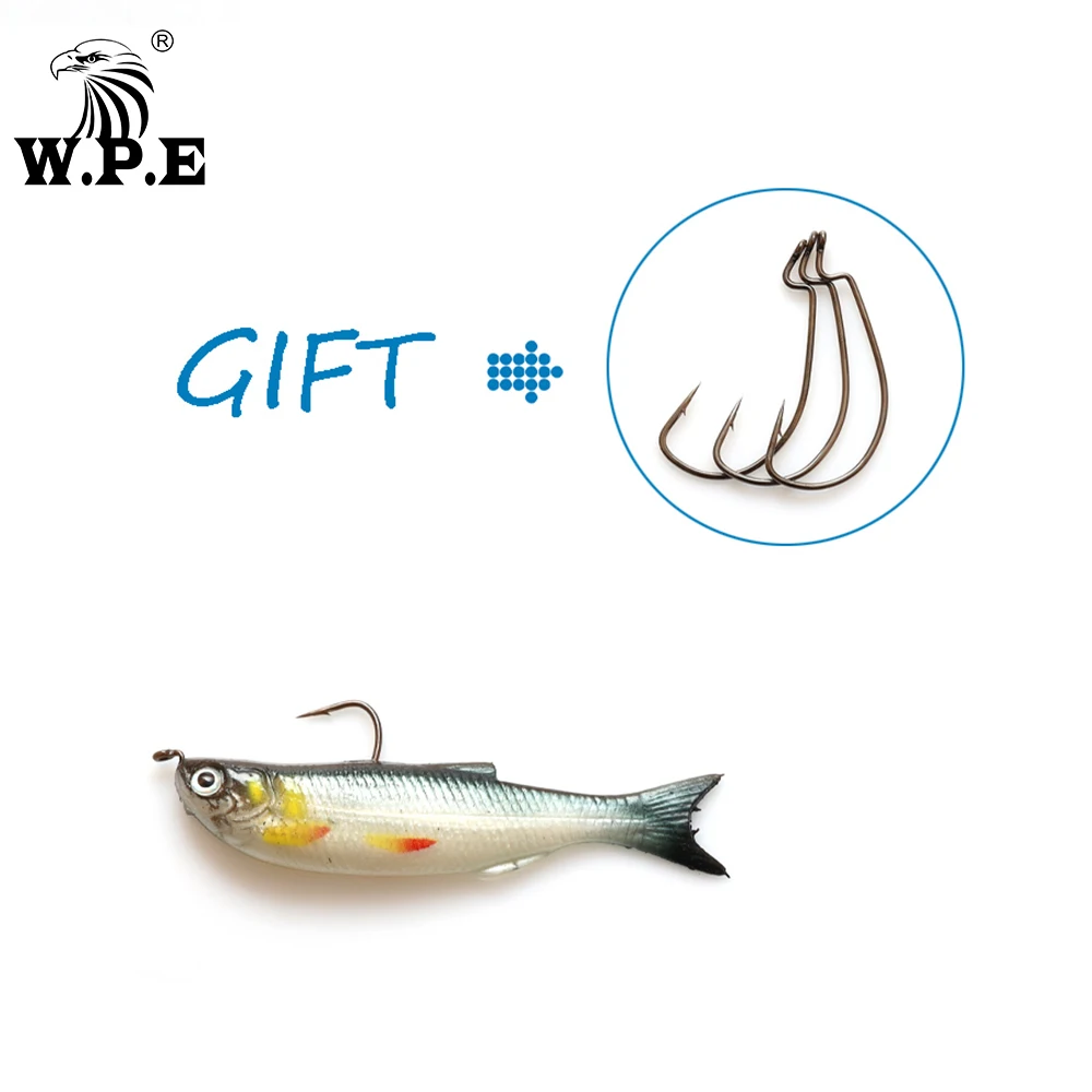 W.P.E Jig Head 90mm – Señuelo vinilo con ojos 3D - imagen 2