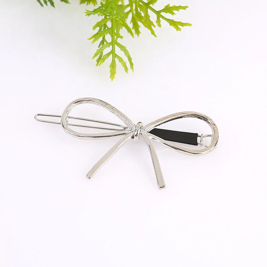 1pcs grampos de cabelo de metal moda grampos de cabelo arco nó cabelo meninas mulheres grampos de cabelo barrettes estilo para meninas
