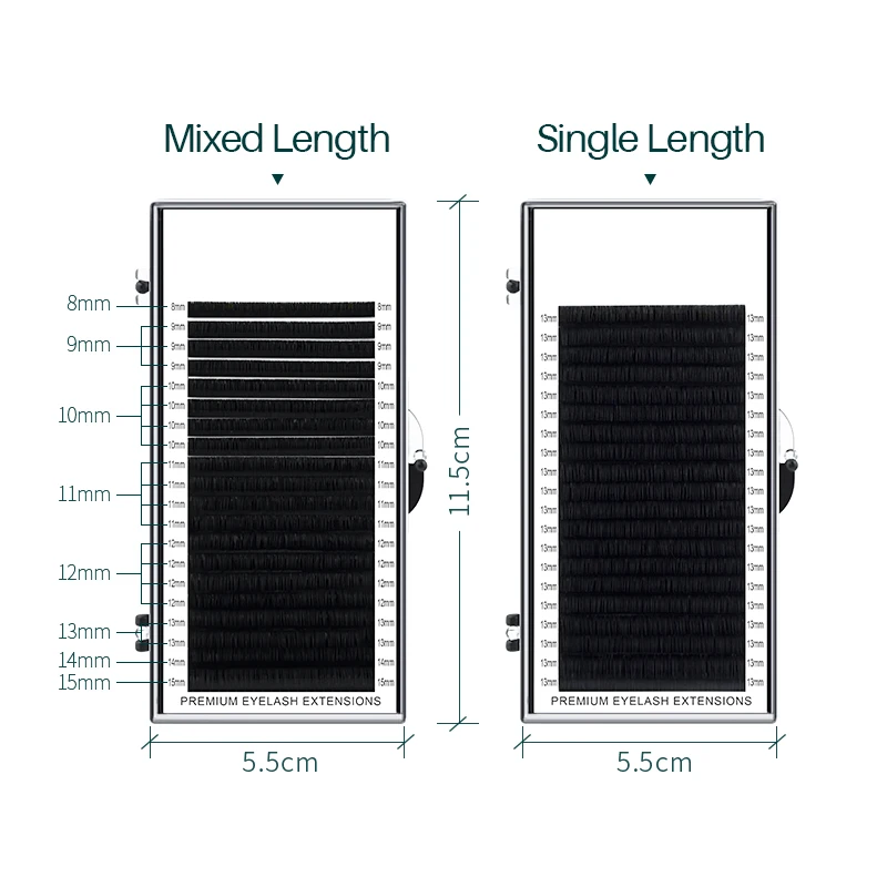 H&L SINCE 1990 20 Row High-quality Faux Mink Eyelash Extensions Individual False Eyelashes C CC D Soft and Natural Lashes