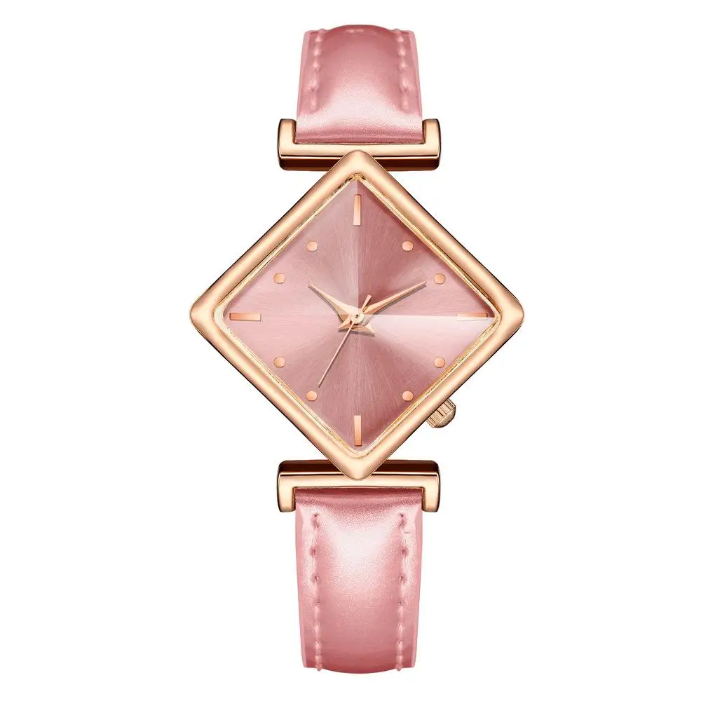 Reloj rectangular para mujer, cronógrafo de cuarzo plateado, elegante y sencillo, relojes de pulsera de cuero Retro informales a la moda, 2023