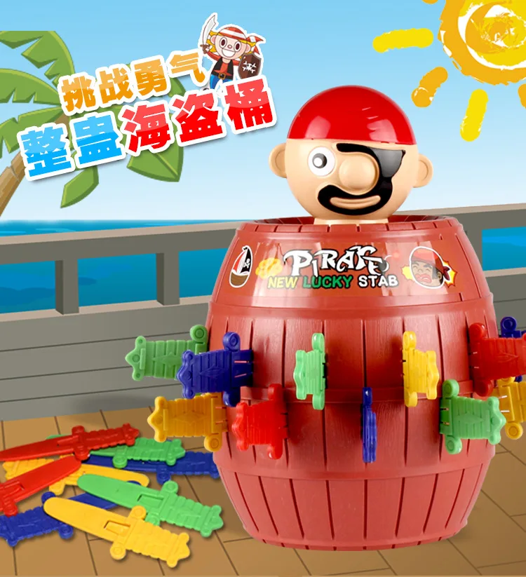 Interactive toys Pirate Bucket for Kids and adults Lucky Stab Pop Up Game Toys Intellectual Game For Kids