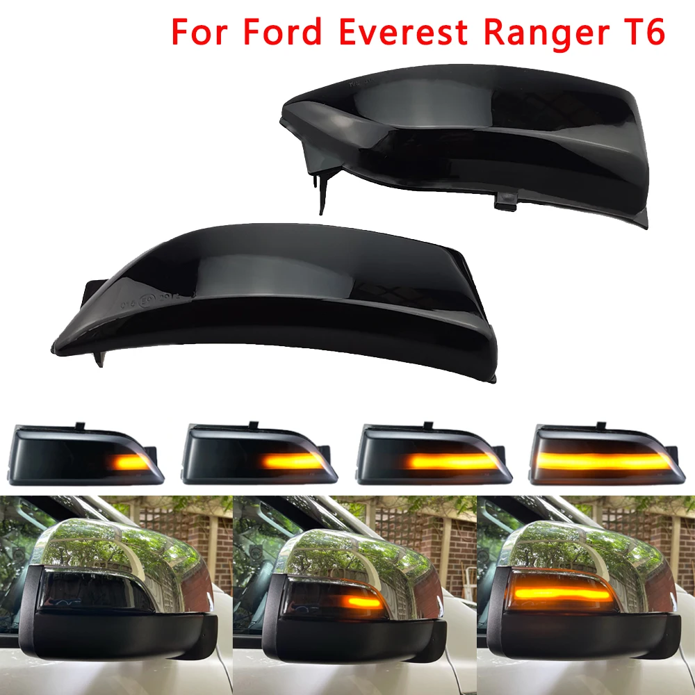 

NEW For Ford Everest 2015-2019 Ranger T6 Raptor Wildtrak LED Dynamic Turn Signal Side Mirror Sequential Blinker Indicator Light