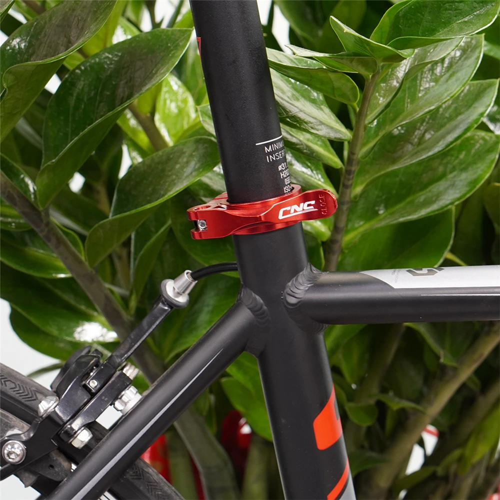 CNC bisiklet selesi boru kelepçesi hızlı bırakma dağ bisiklet Seatpost boru kelepçesi 31.8/34.9mm Ultralight Seatpost