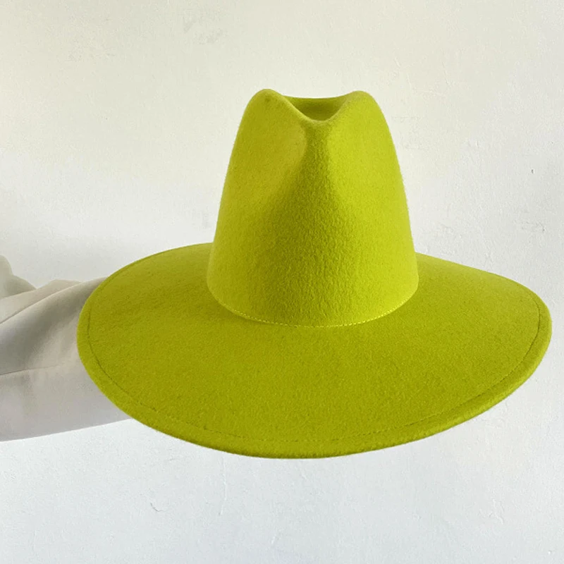 15cm/5.9inch High Top Hat,Women Men Fashion Party Bowler Hats ,Wool Material Jazz Hat For Holiday Cap