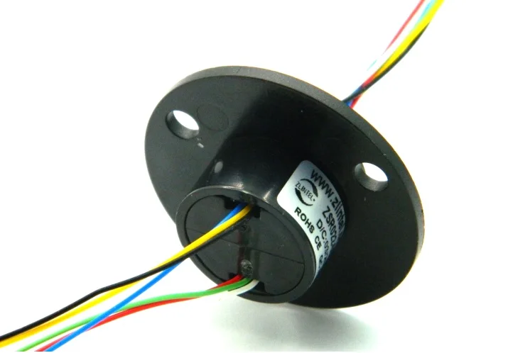 2A  6 Channel Slip Ring Rotating Connector slip-rings For PTZ monitoring  Stage lights  Accessories