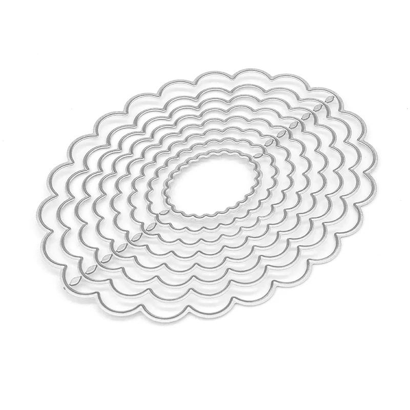 Elliptical Wave Craft Dies Metal Cutting Dies for Scrapbooking Decoration DIY Cards Making Crafts Dies Cut New 2023