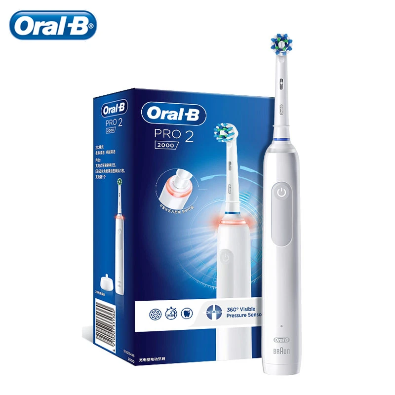 

Oral B 3D Electric Toothbrush Sonic Rotation Clean Pressure Sensor USB Rechargeable Teeth Whitening Smart Timer Tooth Brush