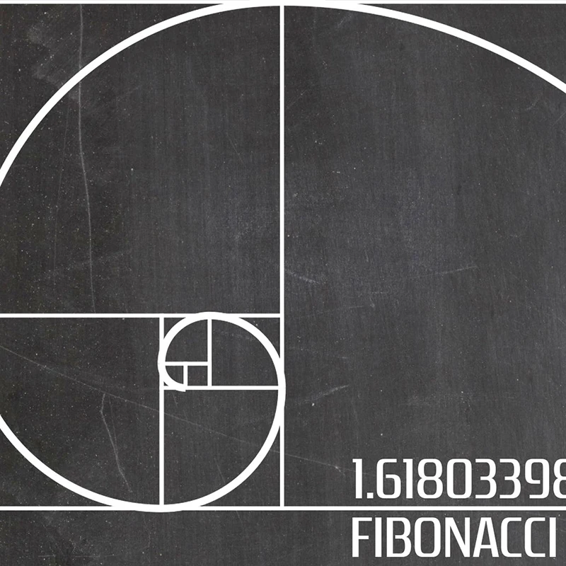 Fibonacci Spiral Patent Wall Art Canvas Painting Golden Ratio Posters and Prints Vintage Blueprint Gift idea Science Decoration