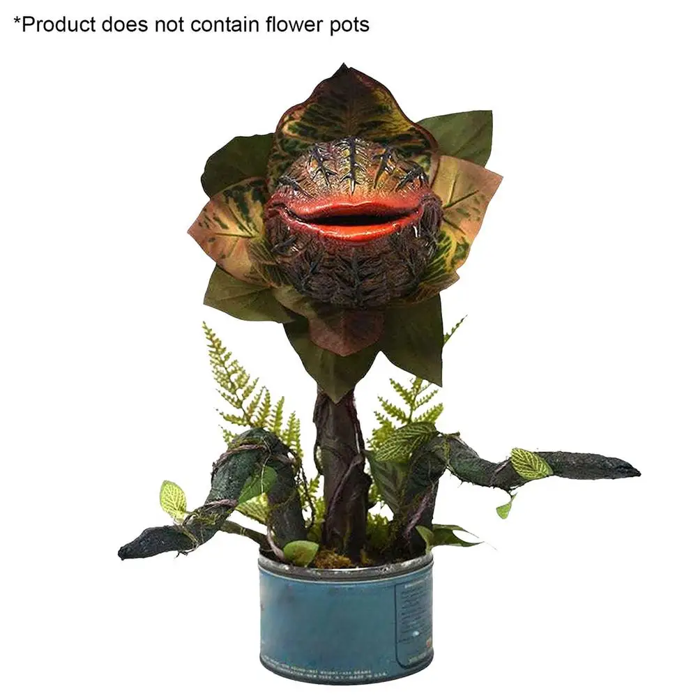 Piranha Resin Statue Halloween Decoration For Home Decor Carnivorous Plant Ornament DIY Flower Movie Figurines Outdoor Garden