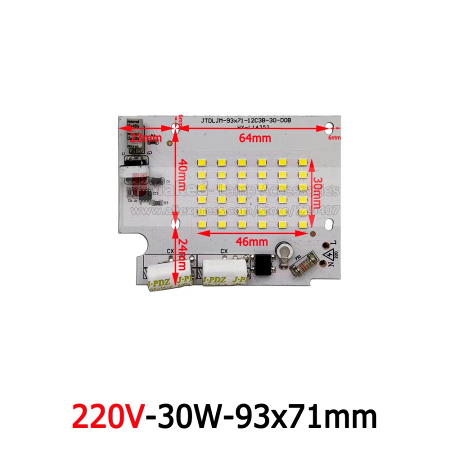 5pcs AC220v led pcb SMD2835 30/50/70/100/150/200W Led integrated ic driver,beads smart IC SMD Led floodlight Source DIY out lamp