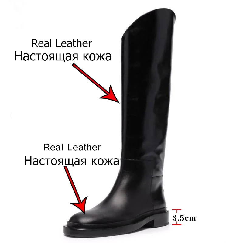 Taoffen  Women Shoes Knee High Boots Slip On Cool Long Boot Outdoor Fashion Winter Female Footwear Size 34-42