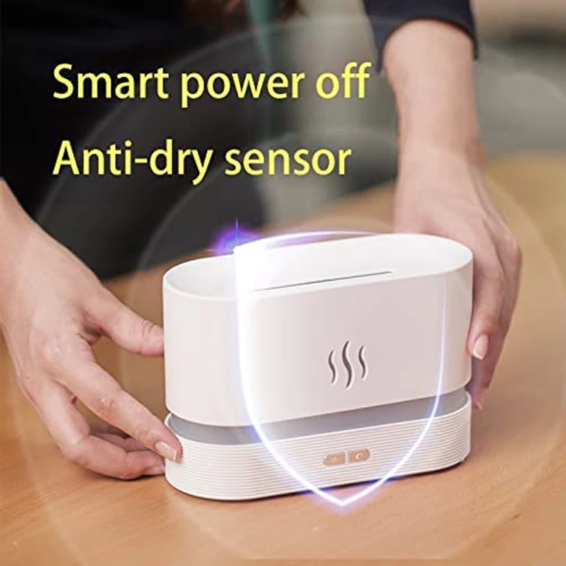 180Ml Cool Humidifier USB เดสก์ท็อปส่วนบุคคลความชื้นเปลวไฟบรรยากาศอัตโนมัติหยุดฟังก์ชั่น