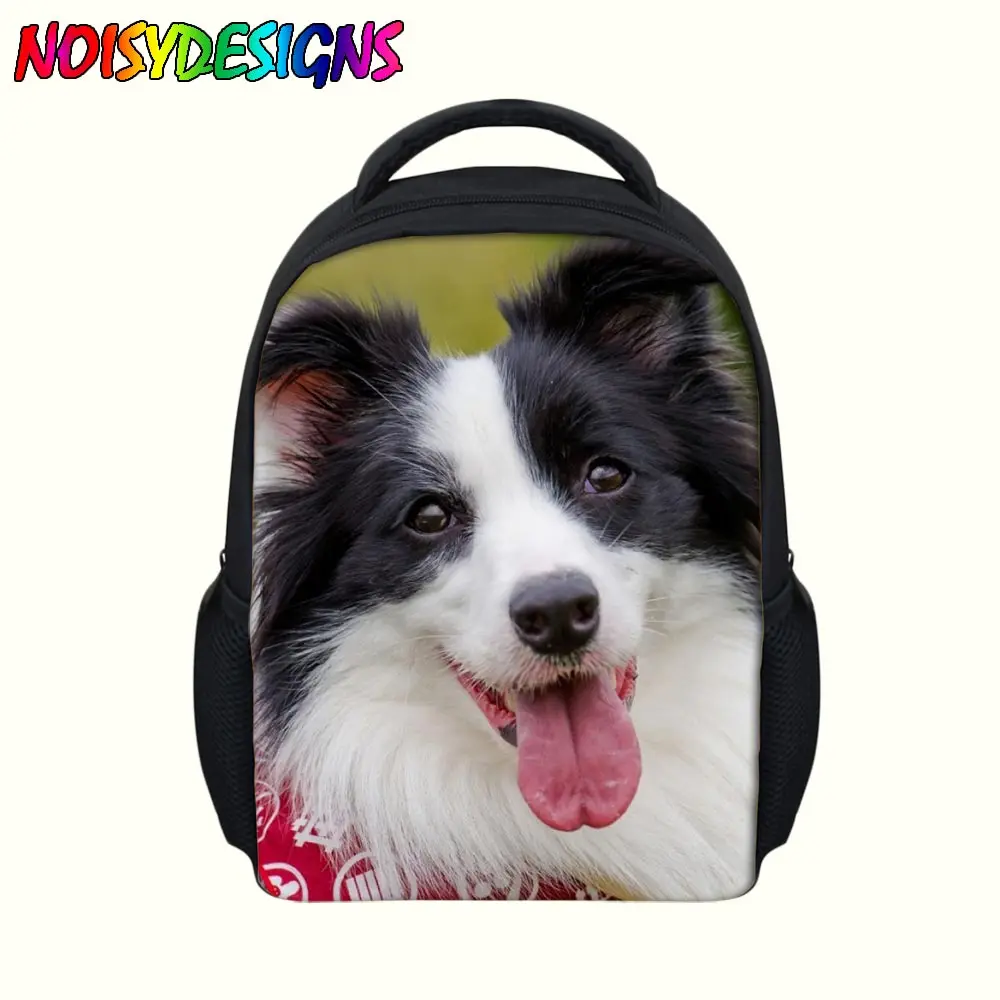 

NOISYDESIGNS New Kids Schoolbags Kindergarten Children Border Collie Printed School Bags Mini Backpack Satchel Mochila Infantil