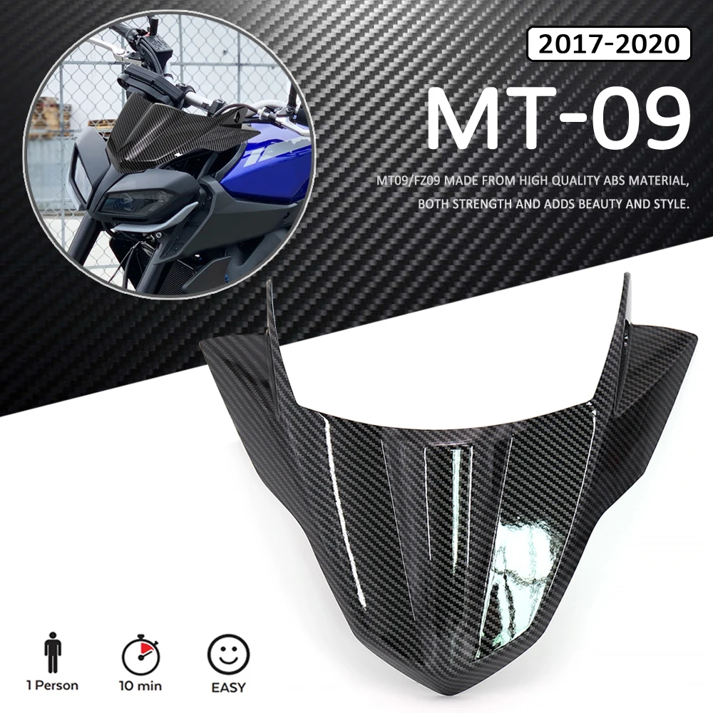 

Carbon Fiber Motorcycle Accessories Windshield Windscreen Airflow Wind Deflectors FOR YAMAHA MT-09/SP FZ-09 2017 2018 2019 2020