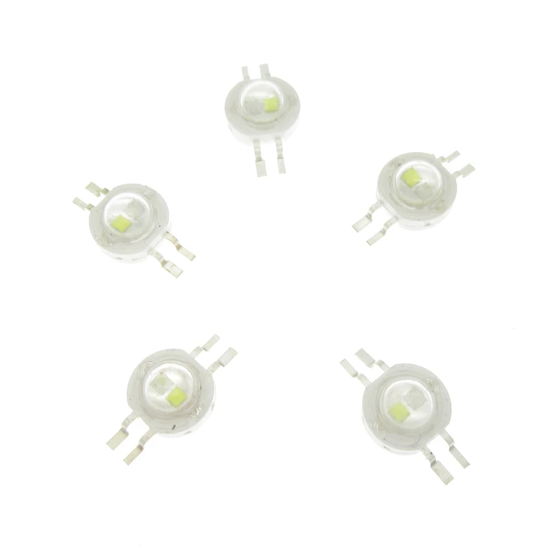 5pcs 2*3W diodi LED a doppio colore perline di luce ad alta potenza bianco rosso verde blu giallo sorgente di luce UV per torcia auto luce