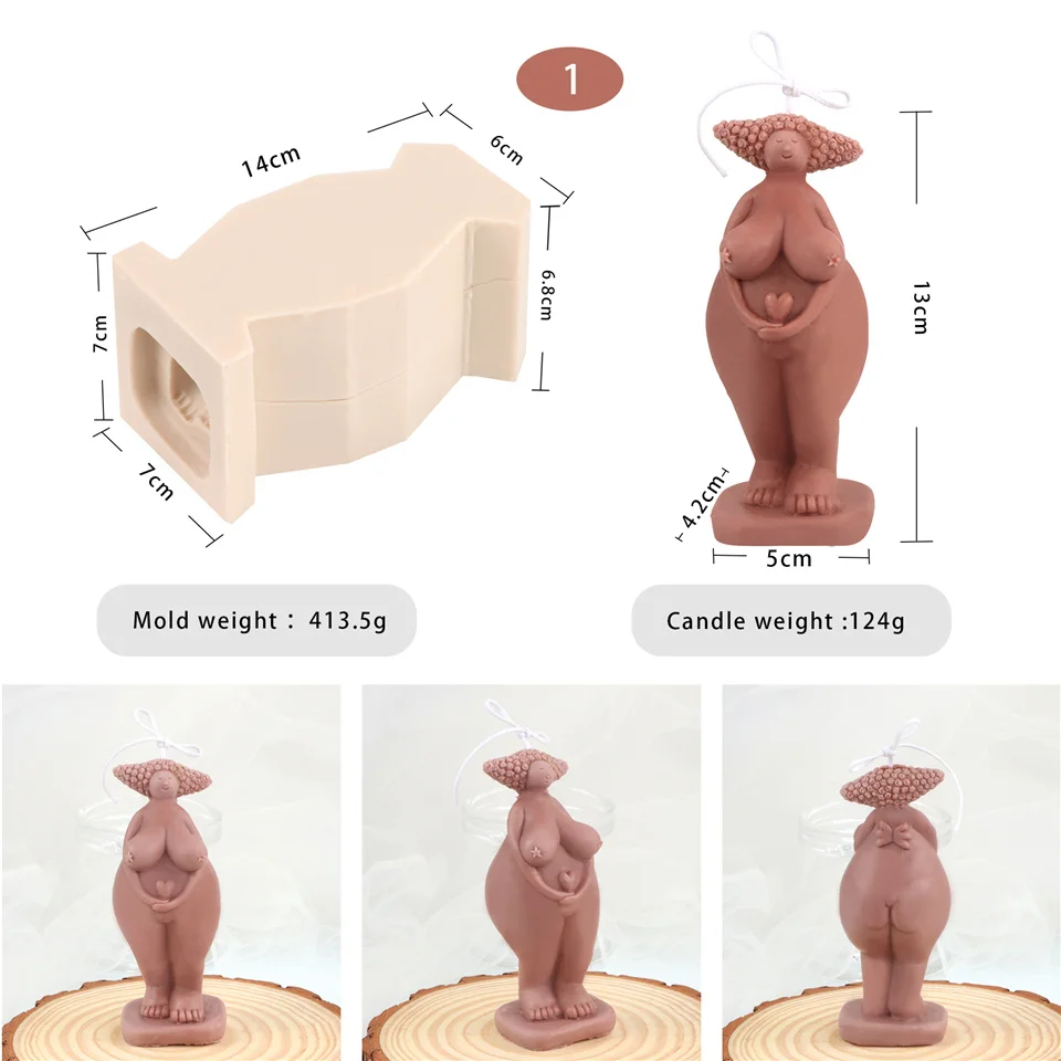 African Culture Plump Woman Female Silicone Body Mold Curly Hair Plus-Size Models Fat Crystal Aroma 3D Big Boob Obesity Ass