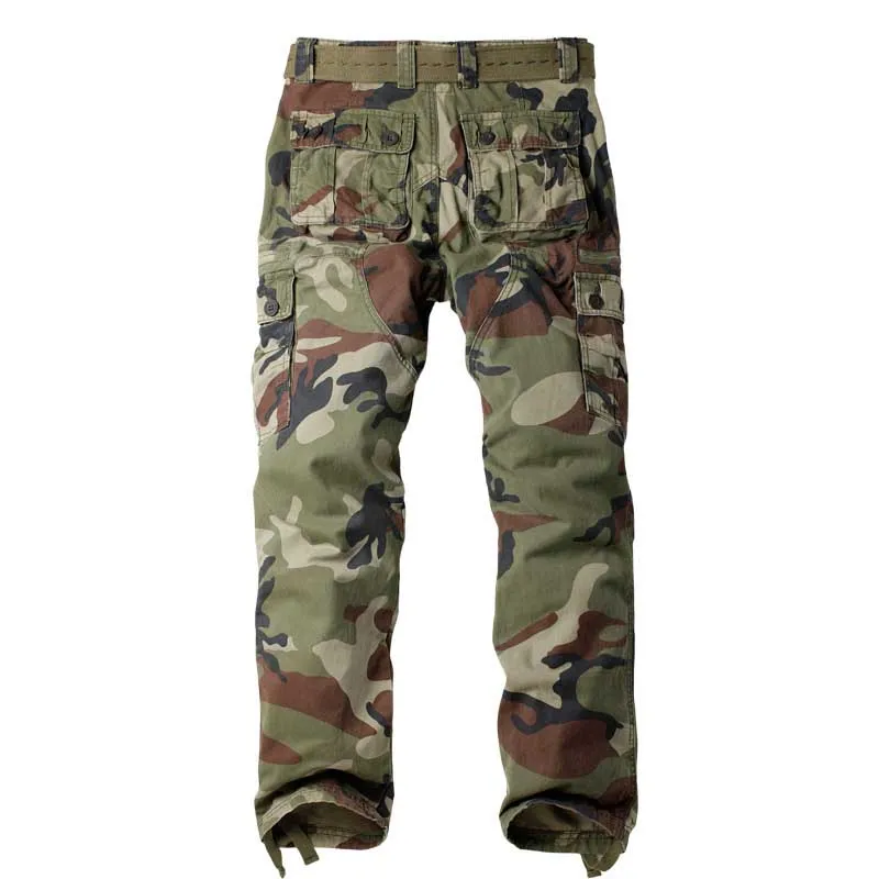 Retro Camouflage Cargo Pants Men Casual Fashion Trousers Big Pocket Cotton Outdoor Joggers Pants Plus Size Man Clothes