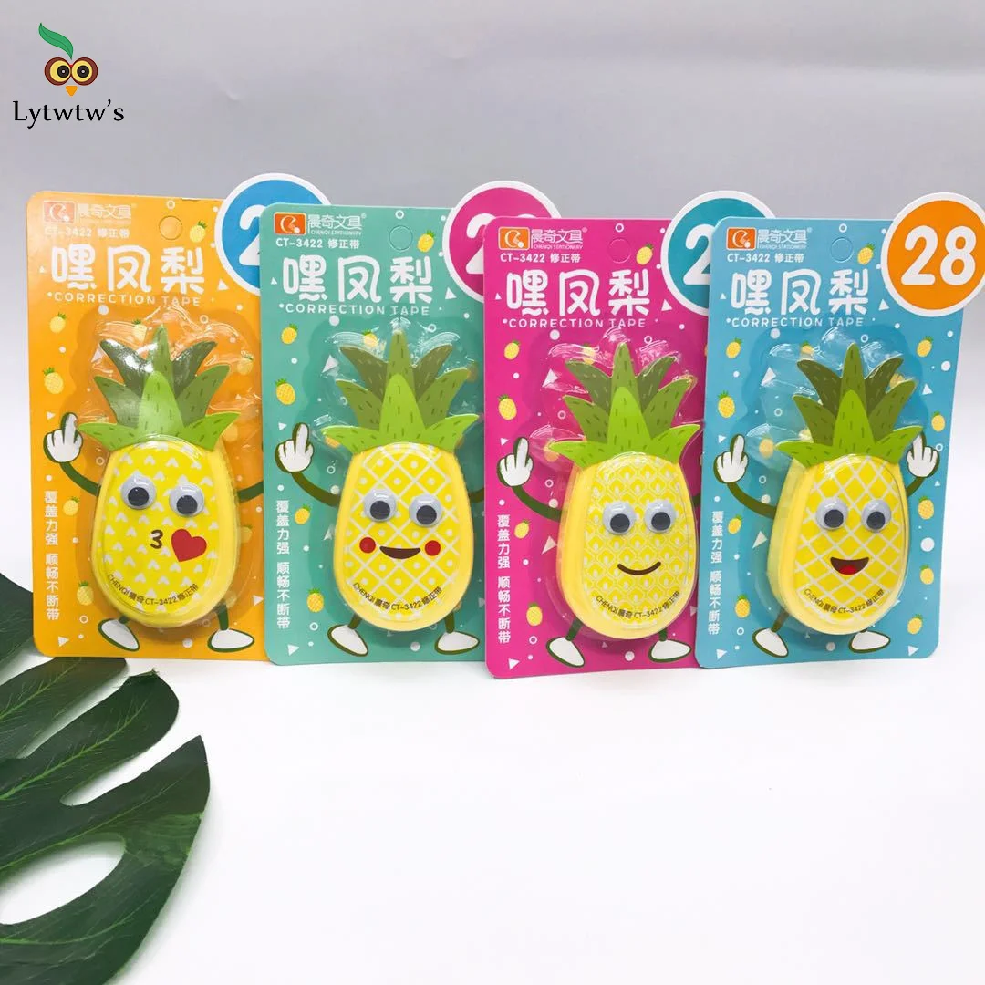 1 Pcs Lytwtw's Lovely Kawaii Cute Correction Tape Stationery Office School Supplies Gift Corrector Novel Pineapple Fruit