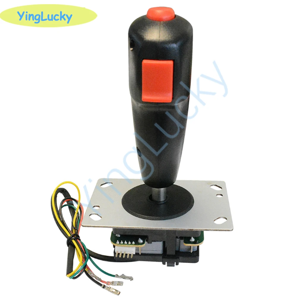 Arcade joystick Flight Stick With Vibration Trigger Joystick And Red Top Fire Button 5 Pin 8 Way Direction Control Wshaft Arcade