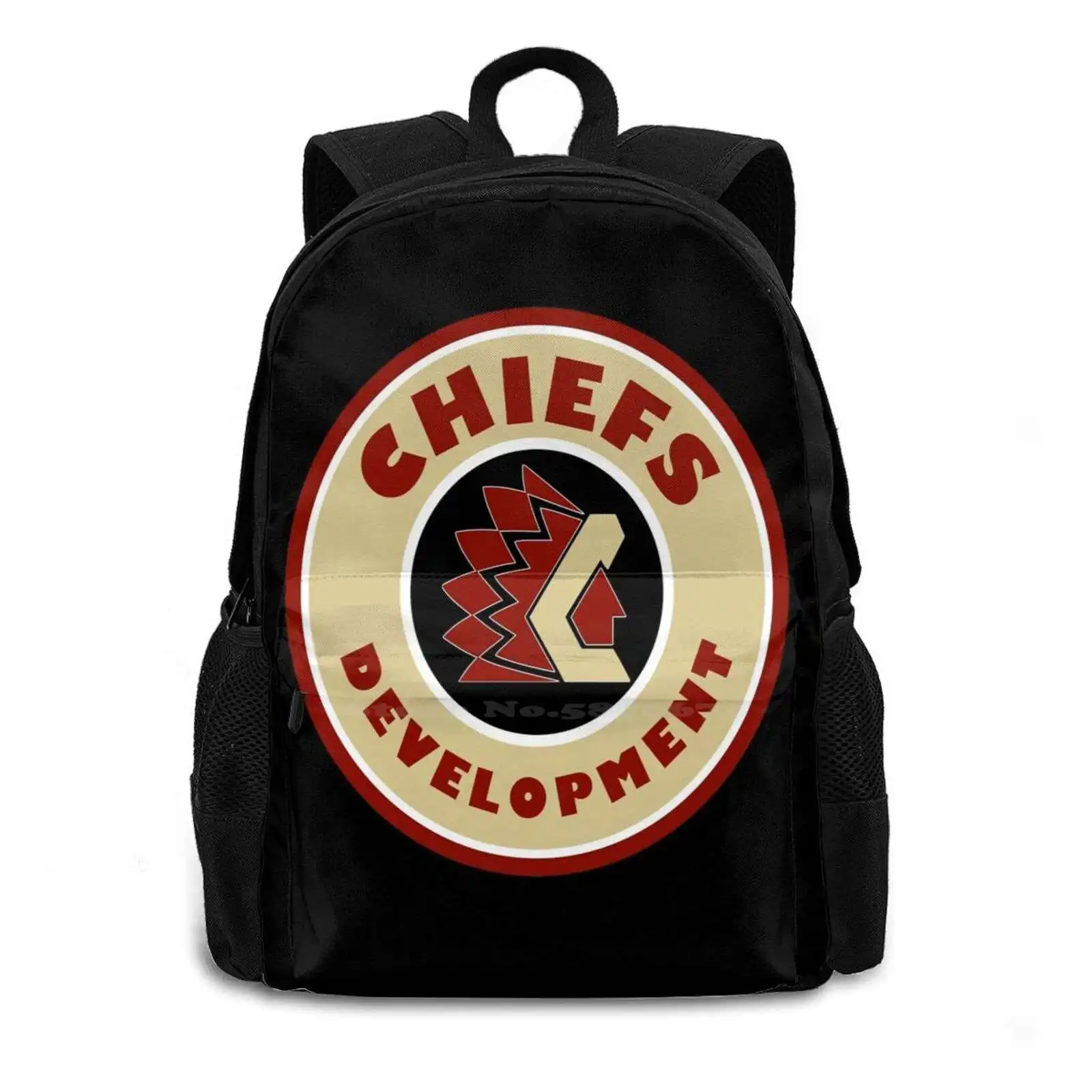 Chiefs School Bag Big Capacity Backpack Laptop 15 Inch Chiefs Chiefs Logo Chiefs Fans Canadian Junior Hockey League British