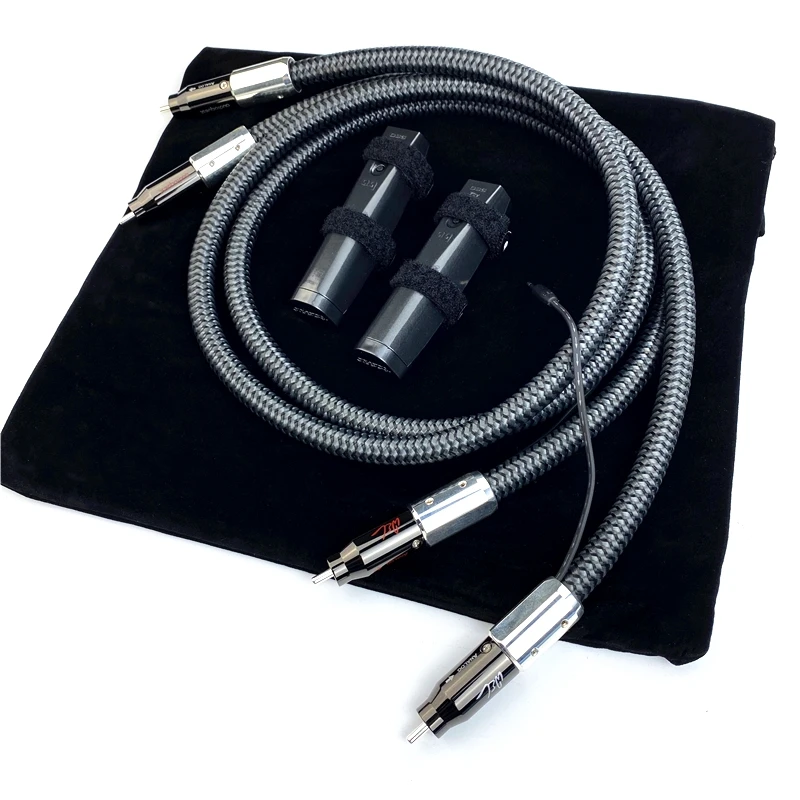 New WEL Signature RCA PSS Surface Silver HiFi Audio RCA Interconnection Cable with Carbon Fiber 72V Battery