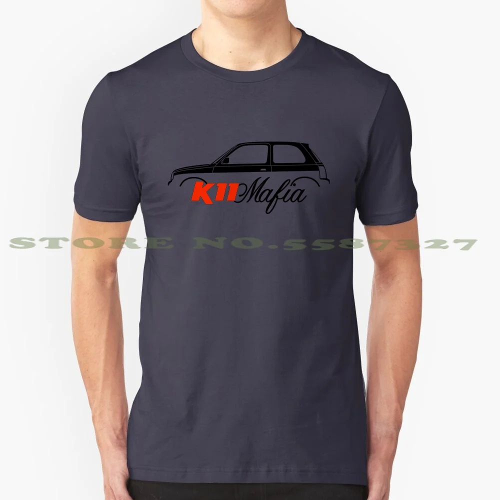 K11 Mafia For K11 100% Pure Cotton T-Shirt Micra K11 Retro Jap Jdm Silhouette Shadow Profile Cg13De Sr20 Stanced Lowered Super