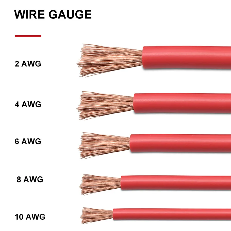 Fine-Wire Twisted Copper Wire 2/4/6/8/10AWG PVC 5M Insulated Flexible Soft Single Core Multi Stranded Cable 1 Meter