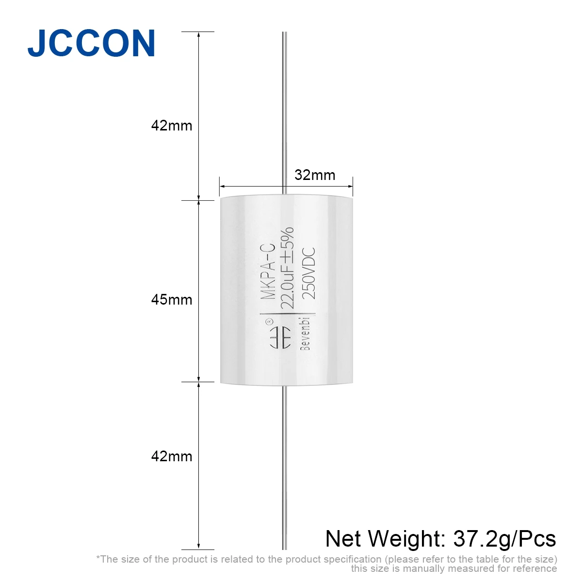 2Pcs MKP Capacitor 250V 0.22UF-68UF Frequency Divider Metallized Polypropylene Film HIFI Audio Fever Capacitor MKPA-C Series