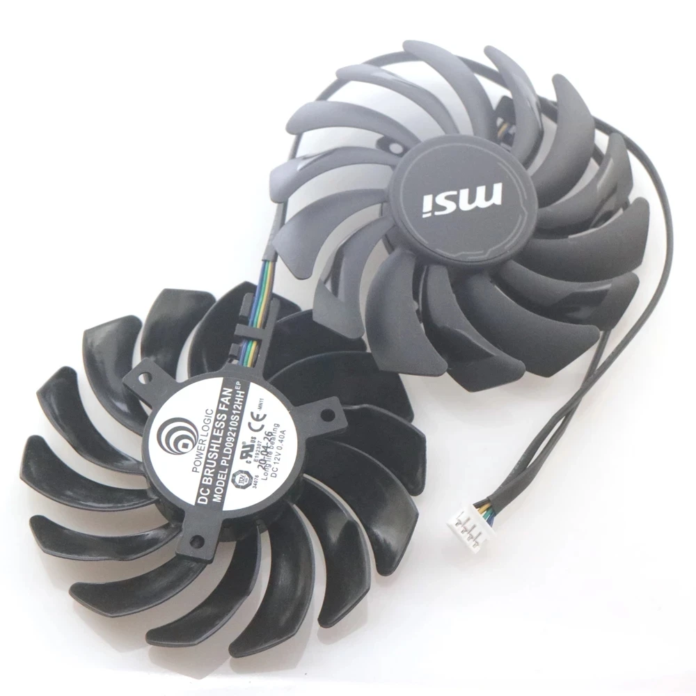 Imagem -02 - Fios 4pin Ventilador Vga para Msi Rtx 3090 3080 3070 3060 Ventus Placa Gráfica Ventilador de Refrigeração Pld09210s12hh 86 mm Dc12v 0.40a