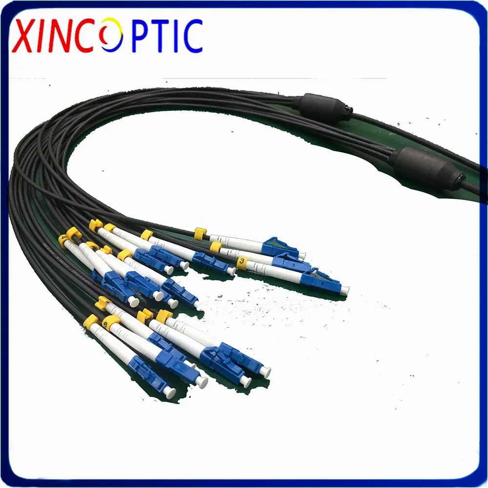 8cores 15M Multimode Armored Patch Cord 8 core 15M MM 50/125 OM1 OM2 LSZH SC LC FC 8 fiber Optical Fiber Jumper Cable