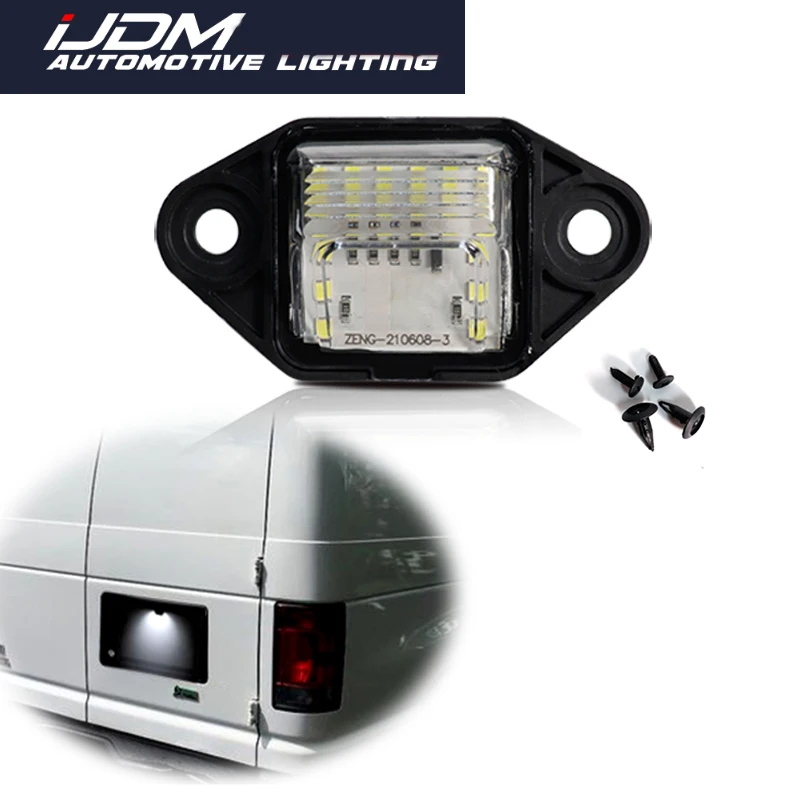 1pc Car LED License Plate Light For Ford E150 E250 E350 E450 E550 Econoline Super DutyLamp Error Free Led Number Plate Bulbs