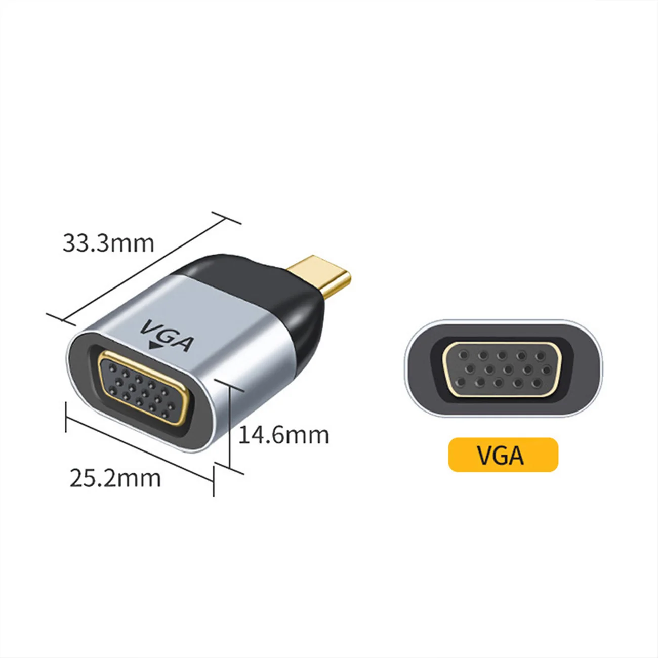 HD Video Converter USBType-C to Vga/DP/RJ45  type-c to HDMI-Compatible/Type-C to mini DP 4K 60Hz For Mac Phone Laptop