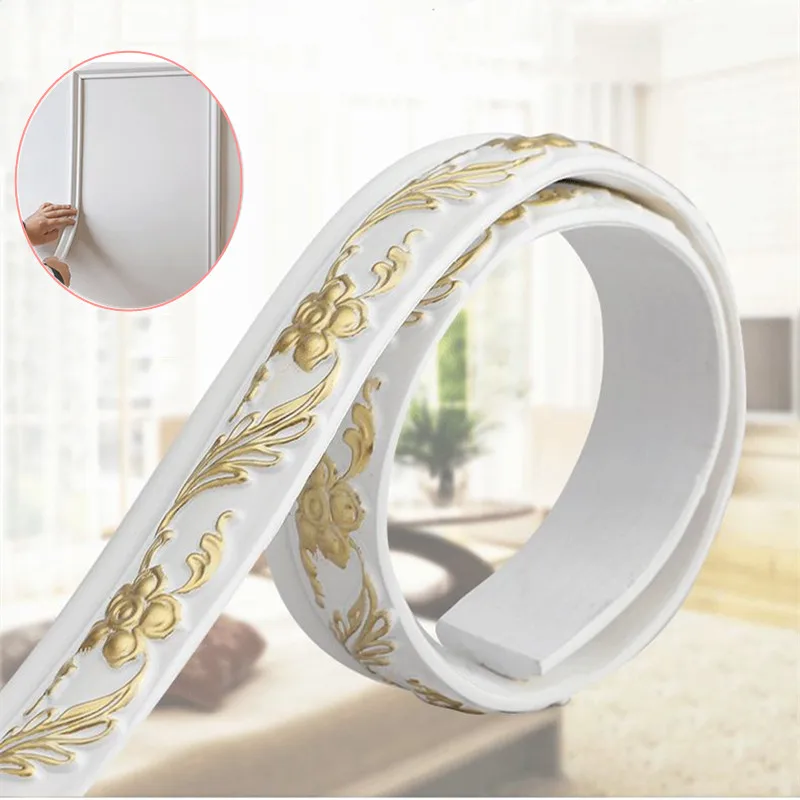 5M Decorative line Self-Adhesive Wall Stickers Waterproof Anti-collision Background Wall Edge Protector Living Room Home Decor