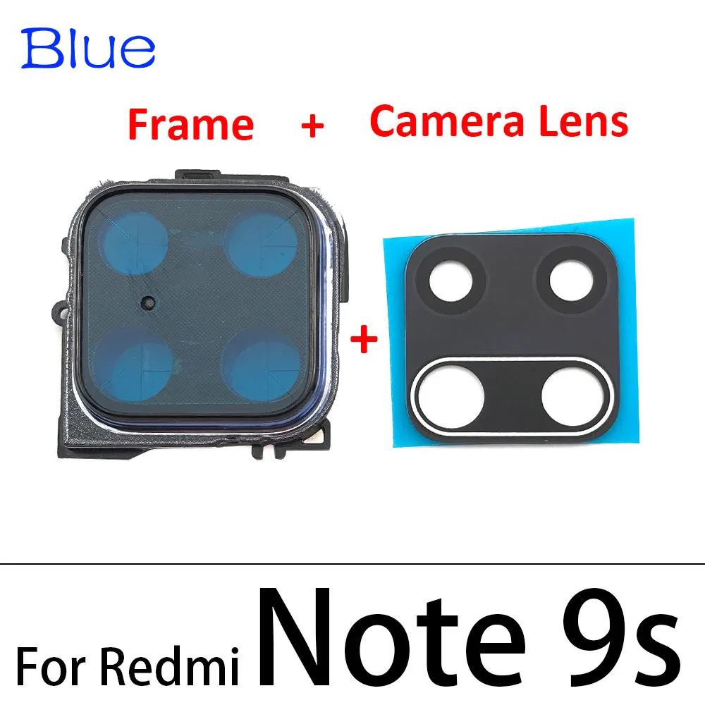 Neu Für Xiaomi Redmi Hinweis 9S/Note 9 Pro Hinten Kamera Glas Objektiv Abdeckung Note9 Zurück Kamera Rahmen halter Ersatz Mit Aufkleber – Detail 4