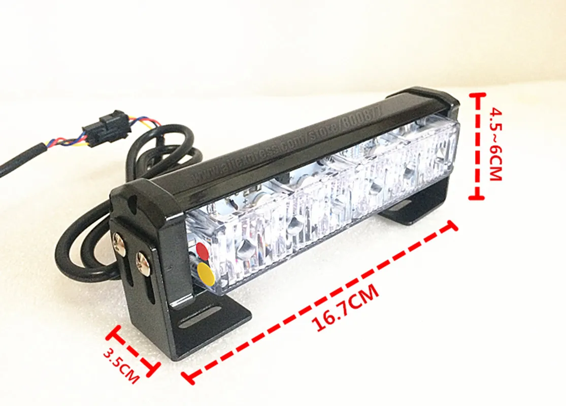 Dual Color 2X6 LED Car Warning Strobe Flash emergency light EMS Ambulance warning head Light, Day Running Light DRL (CS-6D-2)