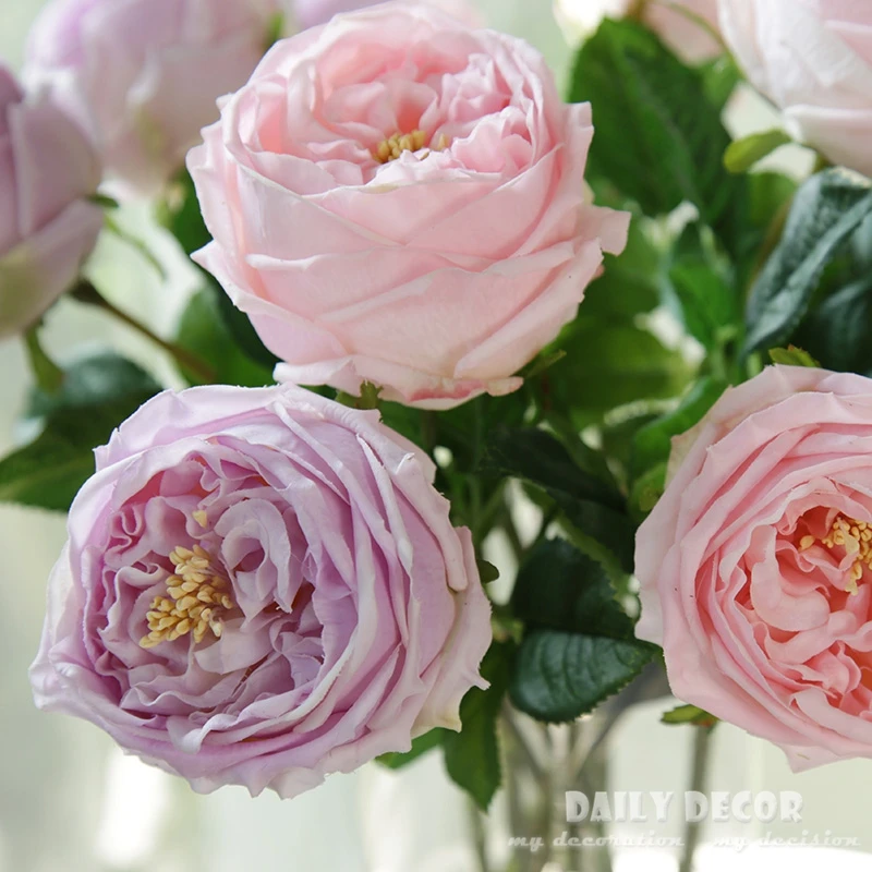 10pcs/lot!  wholesale real touch Felt moisturizing Austin rose flowers wedding decorative artificial latex Austin rose