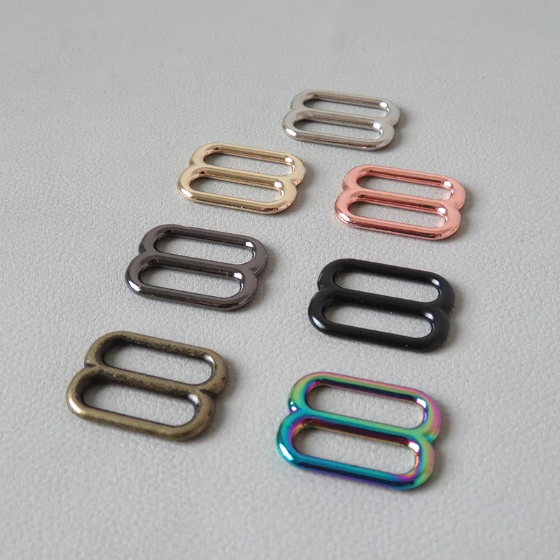 100Pcs/Lot Wholesale 20mm Metal Buckle Slider For Bag Backpack DIY Accessory Adjuster Belt Loop Hardware Dog Pet Collar Clasp