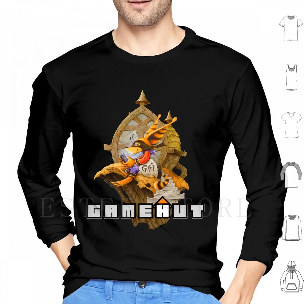 Gamehut Logo Hoodies Long Sleeve Gamehut Video Game Computer Game Gaming Gamer Retro Gaming Rodney Matthews Travellers
